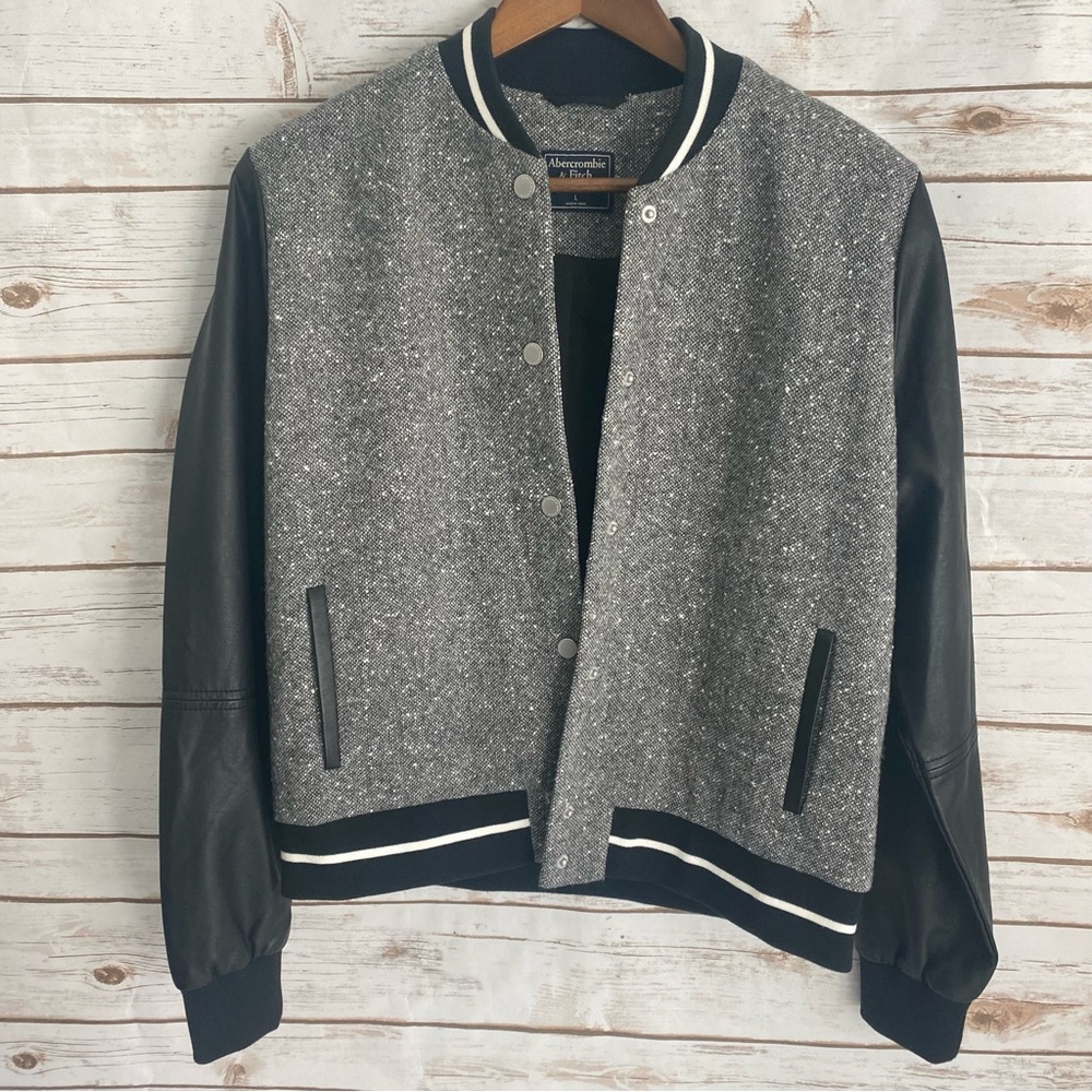 Abercrombie & Fitch varsity style bomber jacket.  Size Large